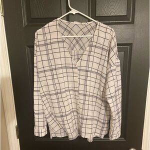 Cream and black blouse 